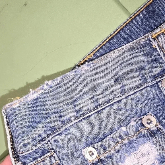 Rag & Bone Gunner Distressed Ripped Denim Jean Shorts Jorts Cutoffs Size 24 - Picture 7 of 8